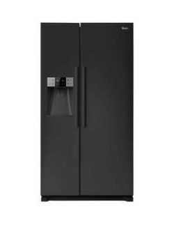 Swan Sr13010B Non-Plumbed American-Style Fridge Freezer - Black